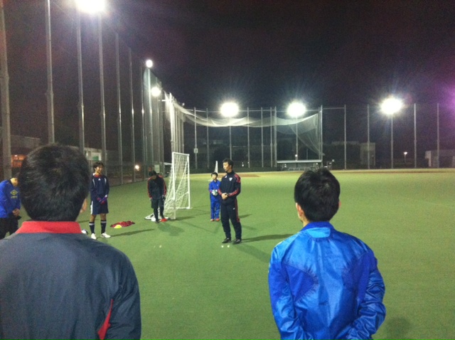 大人のサッカー教室にて