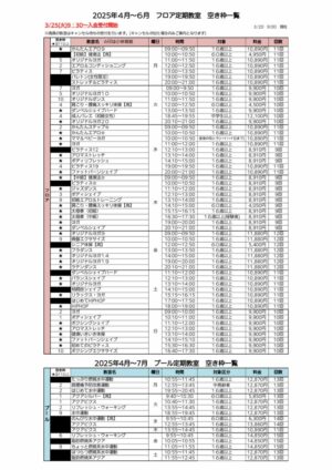 R7年度4月～ 募集人数と空き枠表のサムネイル